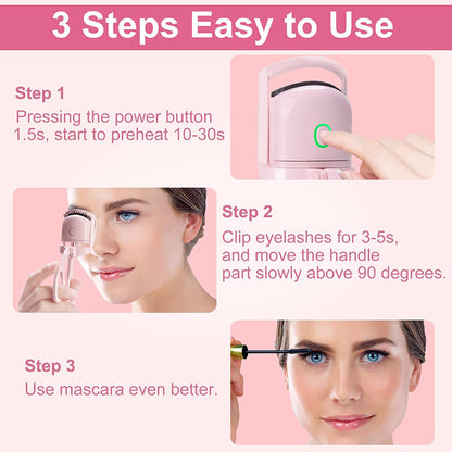 Eyelash Curler Portable Electric Heated Comb