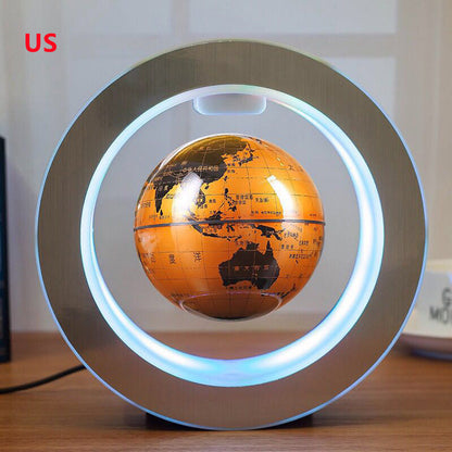 Round LED World Map Floating Globe