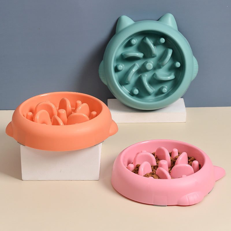 Pet Dog Cat Slow Feeder Bowls